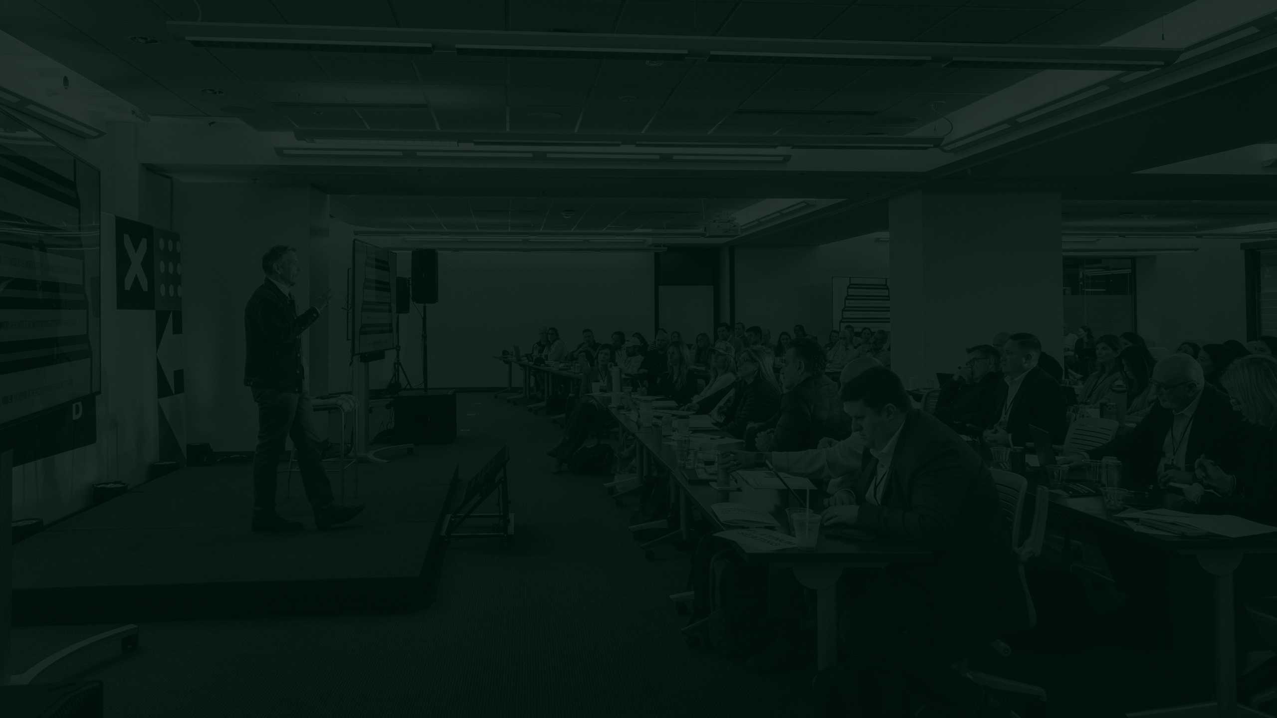 Donald Miller teaching a StoryBrand workshop to a room of business leaders